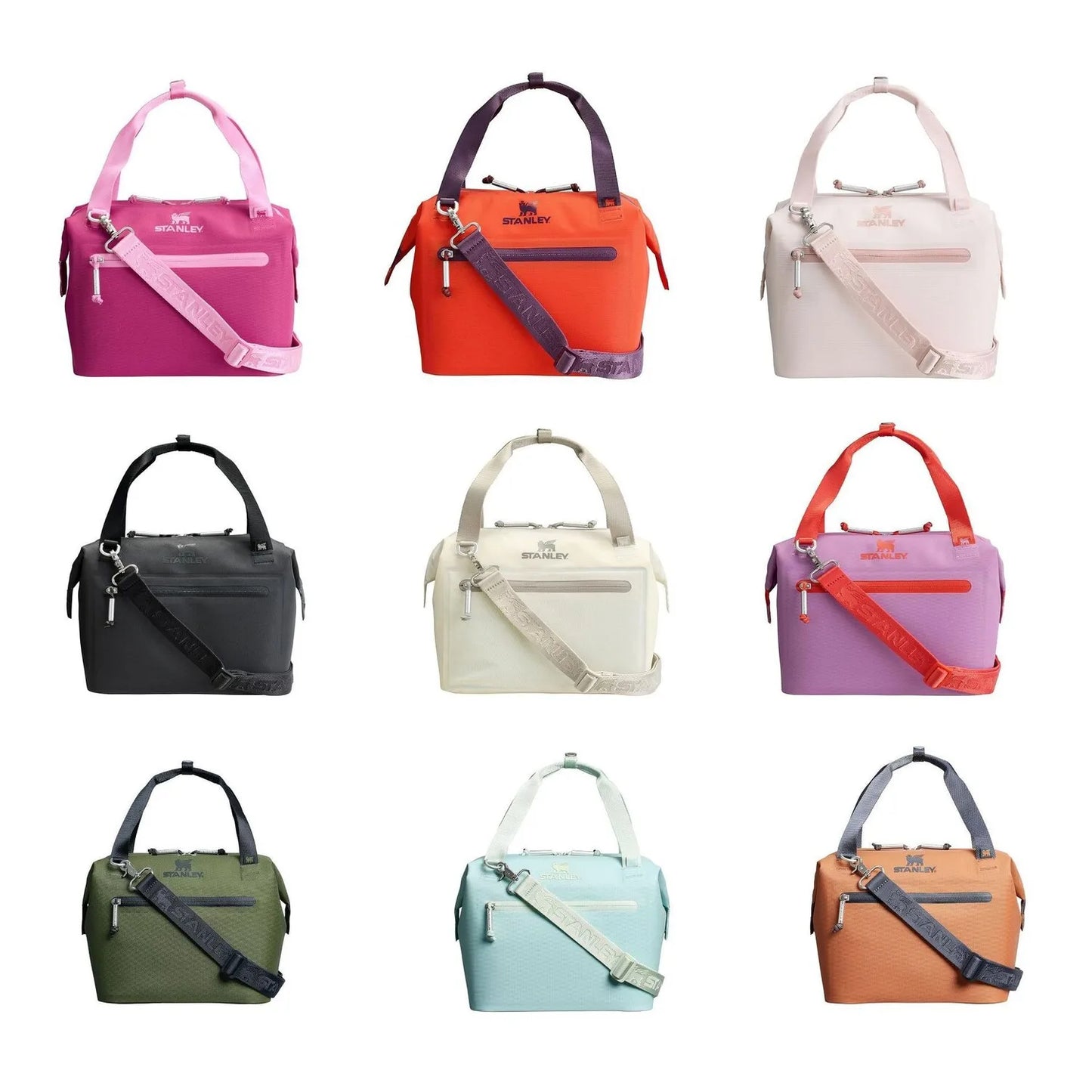 Mini Cooler Lunch Bag Waterproof Insulated Crossbody Bag Fits 40oz Tumbler For Outdoor Camping Picnic Work