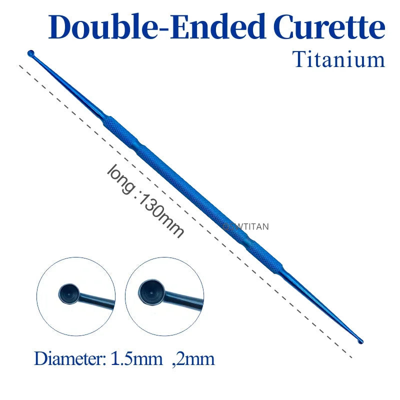 Spatula Chalazion Curette Titanium/Stainless Steel Micro Ophthalmic Surgical Instrument