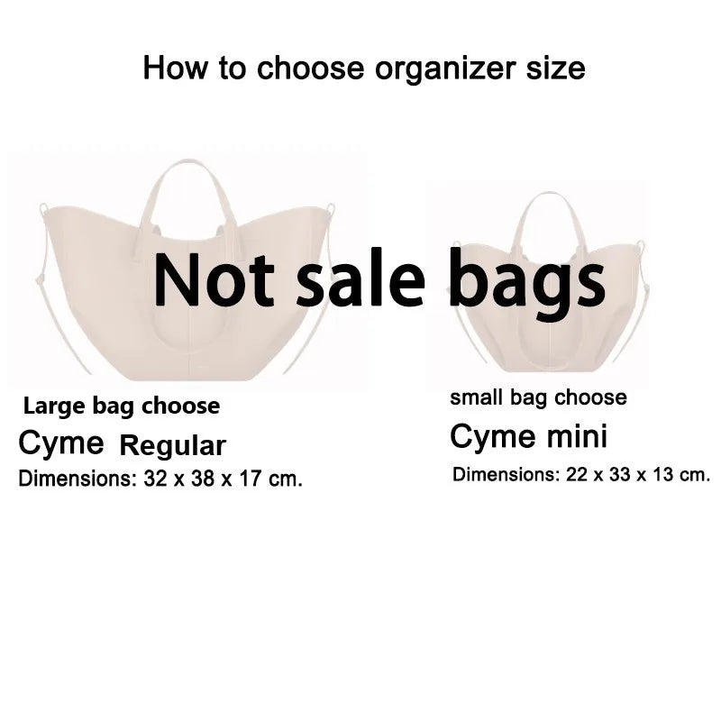 Inner Liner Purse Fit For Cyme Mini Tote , Insert Organizer For Cyme Tote Bag ,Lining Storage Pouch And Organization