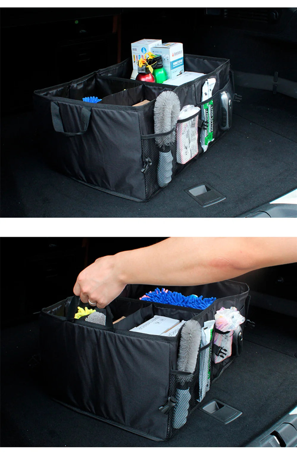 Car Organizer Durable Oxford Storage Box Auto Trunk Folding Tools Collapsible Storage Bag