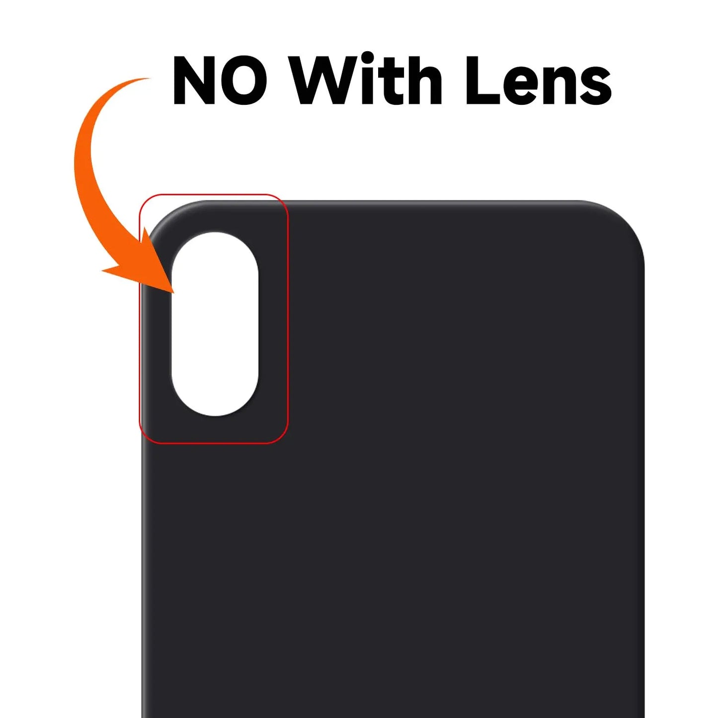 For iPhone X/XS/XS Max Battery Back Cover Glass Panel Rear Door Housing Case Replacement Part No Logo