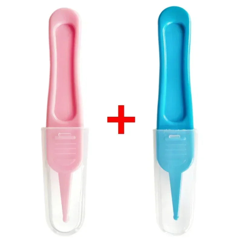 Baby Nose Cleaning Tweezers Infant Ear Nose Navel Clean Tool Safe Baby Dig Booger Clips Snot Removal Newborn Cleaning Supplies