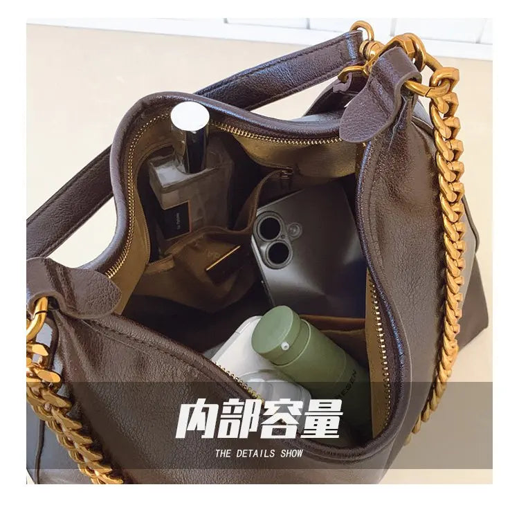 Luxury Brand Trendy Diaper Bag Stylish Leather Crossbody Handbag For Women Elegant Messenger Purse Minimalist Chic