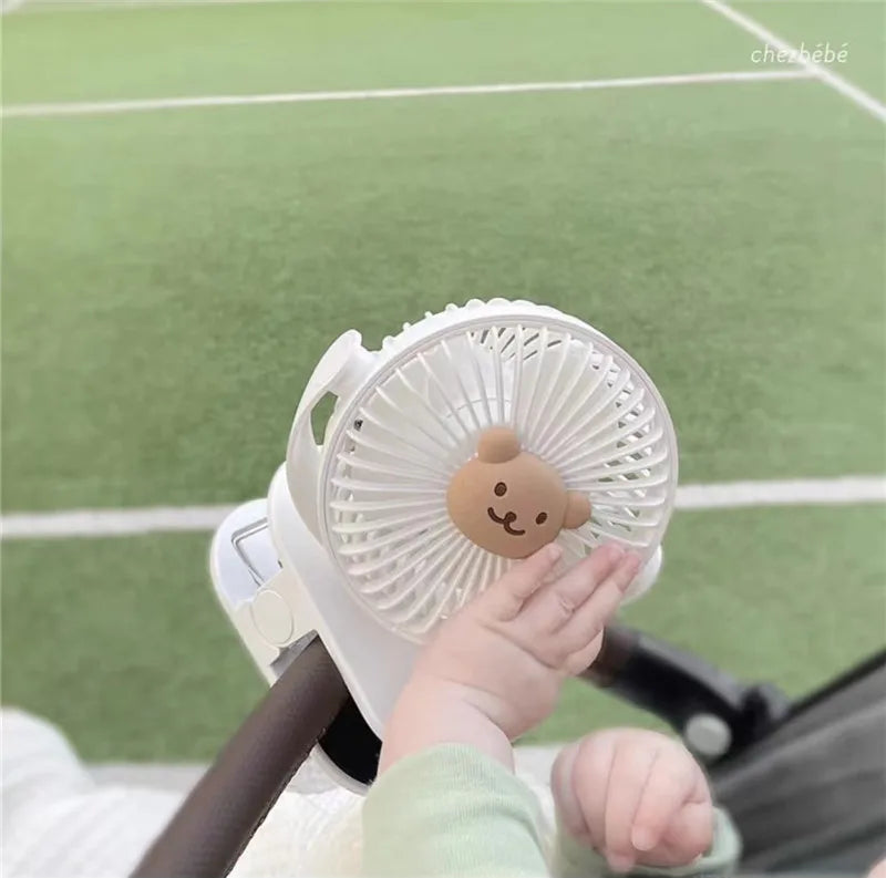 Baby Stroller Fan Mini Portable Outdoor Fan USB 3 Speed Flexible Octopus Fan Tripod Clip on Handheld Fan for Stroller Crib