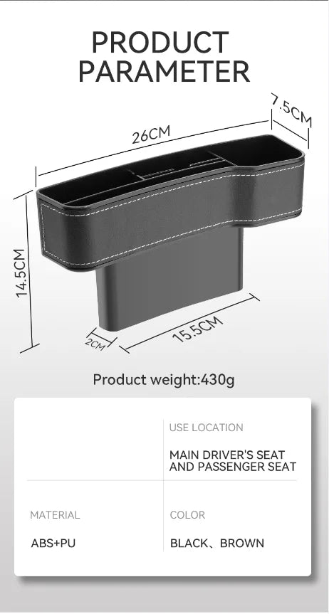 Car Leather Seat Gap Storage Box For changan CS75 PLUS CS95 CS35 alsvin CS15 CS55 Eado changan Car Organizer