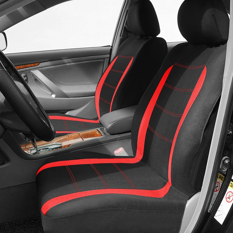 AUTO PLUS Beige Car Seat Cover Universal Fabric Seat Covers Car Accessories Interior Fit For Most Car Suv Truck Seat Cushion