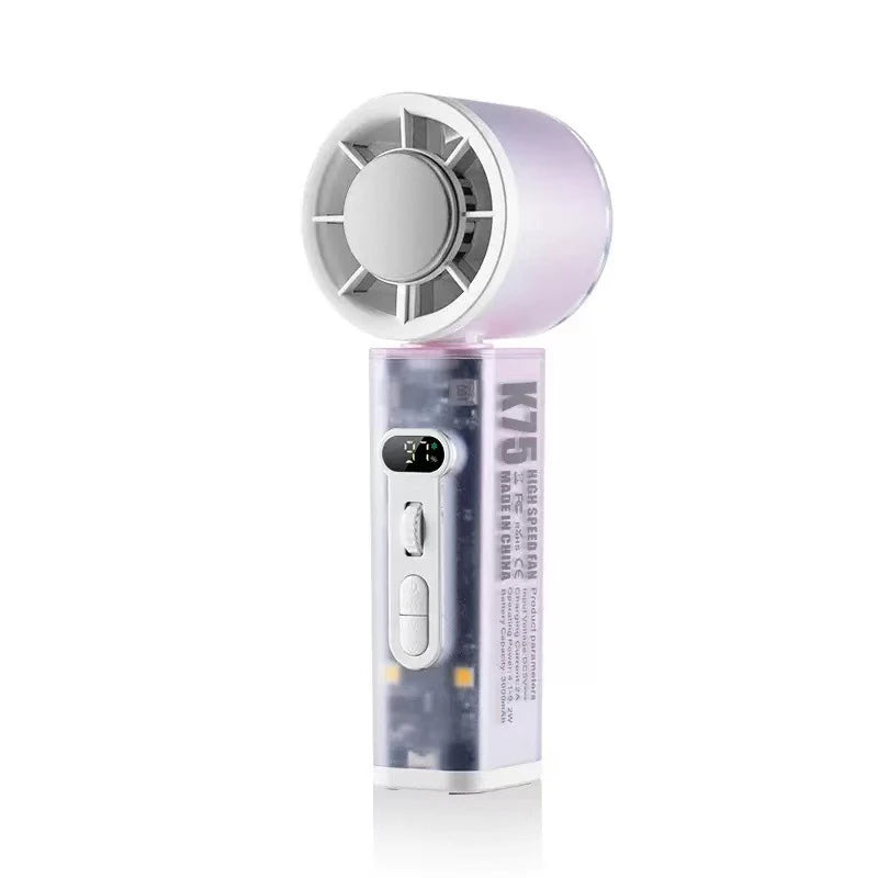 Lenovo Handheld Mini Fan Electric Hand Fans Ice Compress High-Speed Cooling USBRechargeable Portable LED Digital Display