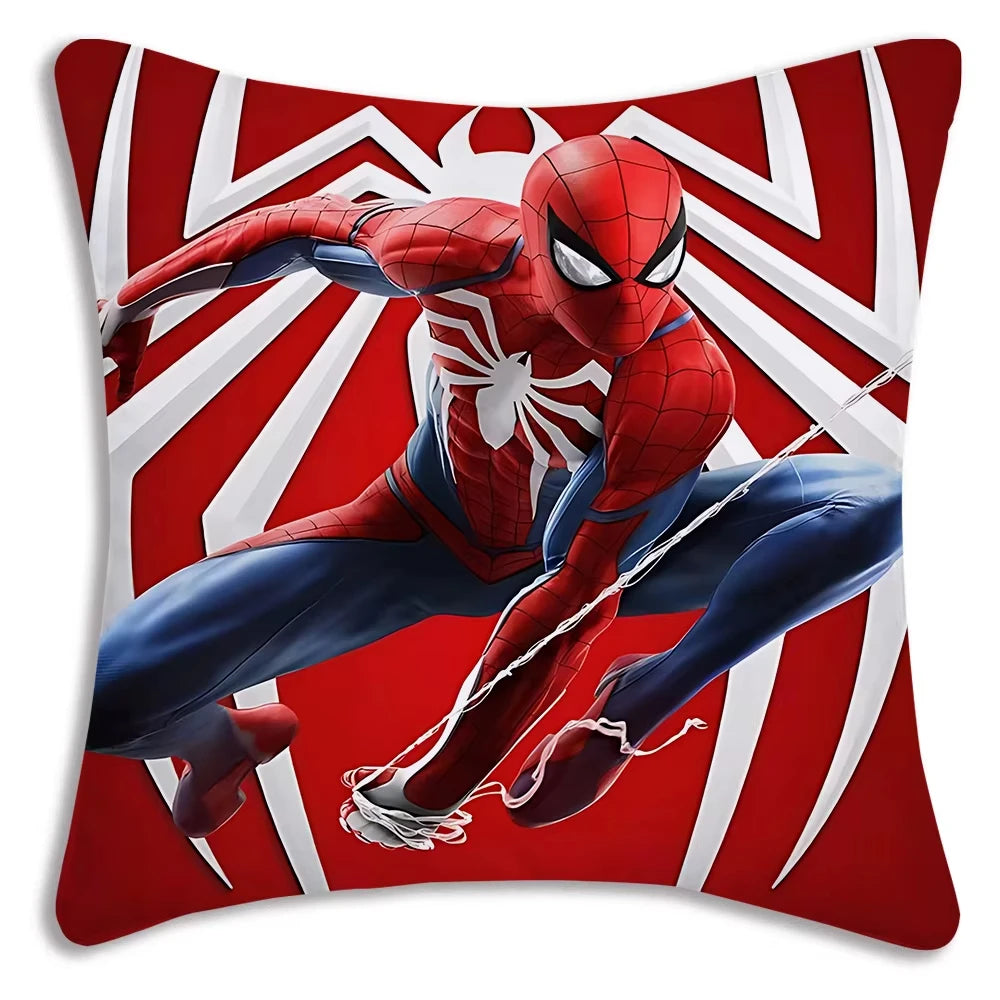 MINISO Cartoon Anime Spider-Man Pillow Covers Decorative Home Double-sided Print Square Pillow Living Room Decoration Pillowcase