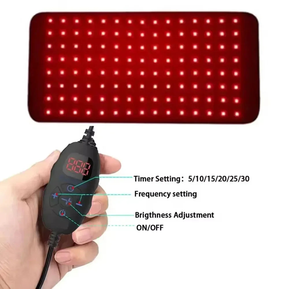 Red Infrared Light Therapy Pad LED Beauty Devices for Face and Body Back Knee Hands Feet Relief Portable 660nm 850nm Heat Pad