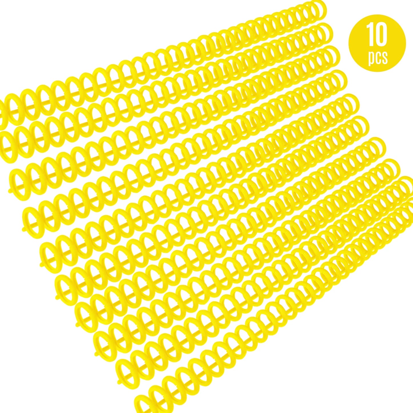 KW-trio 10pcs Plastic 30-Hole Loose Leaf Binders Ring Binding Spines Combs 85 Sheets Capacity for DIY Paper Notebook Album