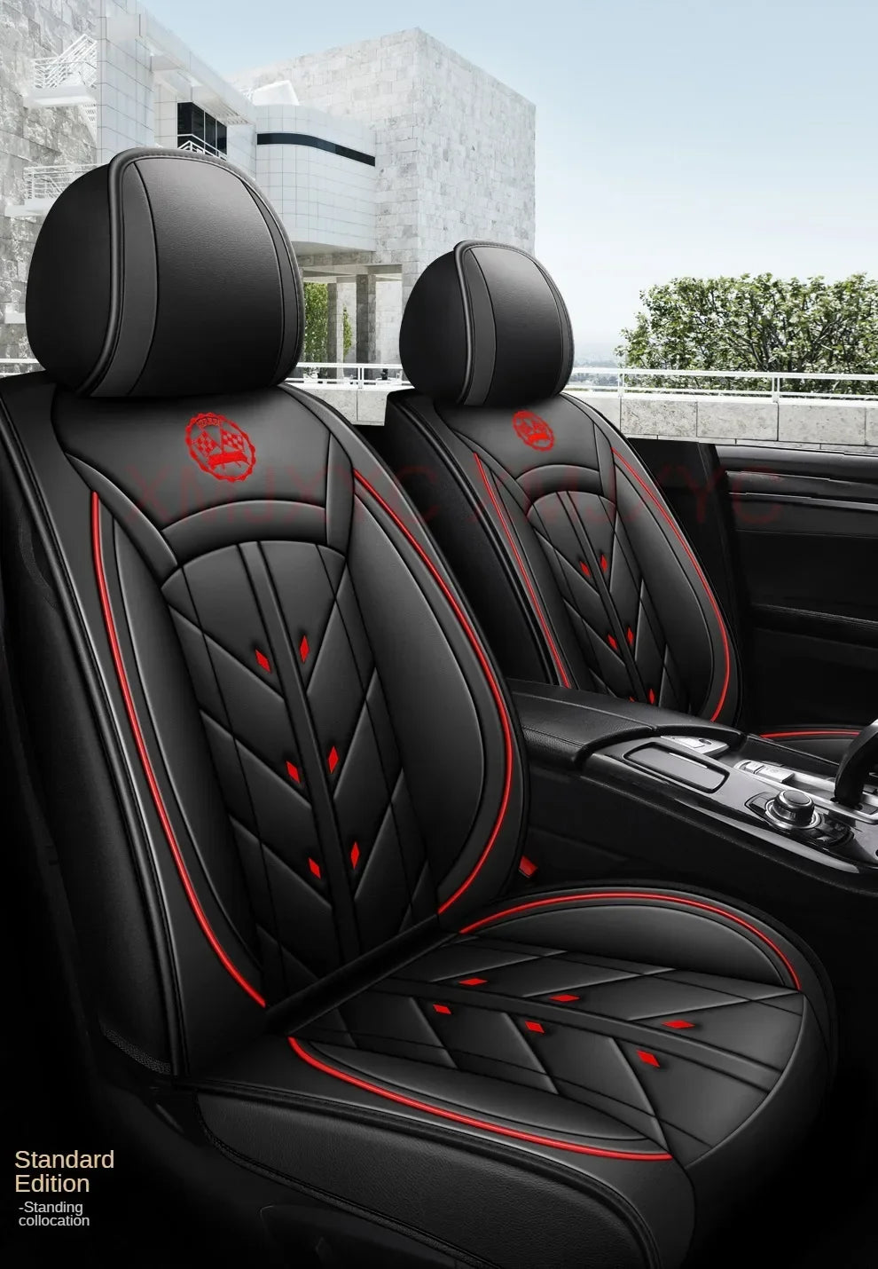 Universal Style Full Coverage Car Seat Cover for Ford Focus Mk4 Audi A6 4F W211 Skoda Kodiaq Clio 4 Car Accessories Pu Leather