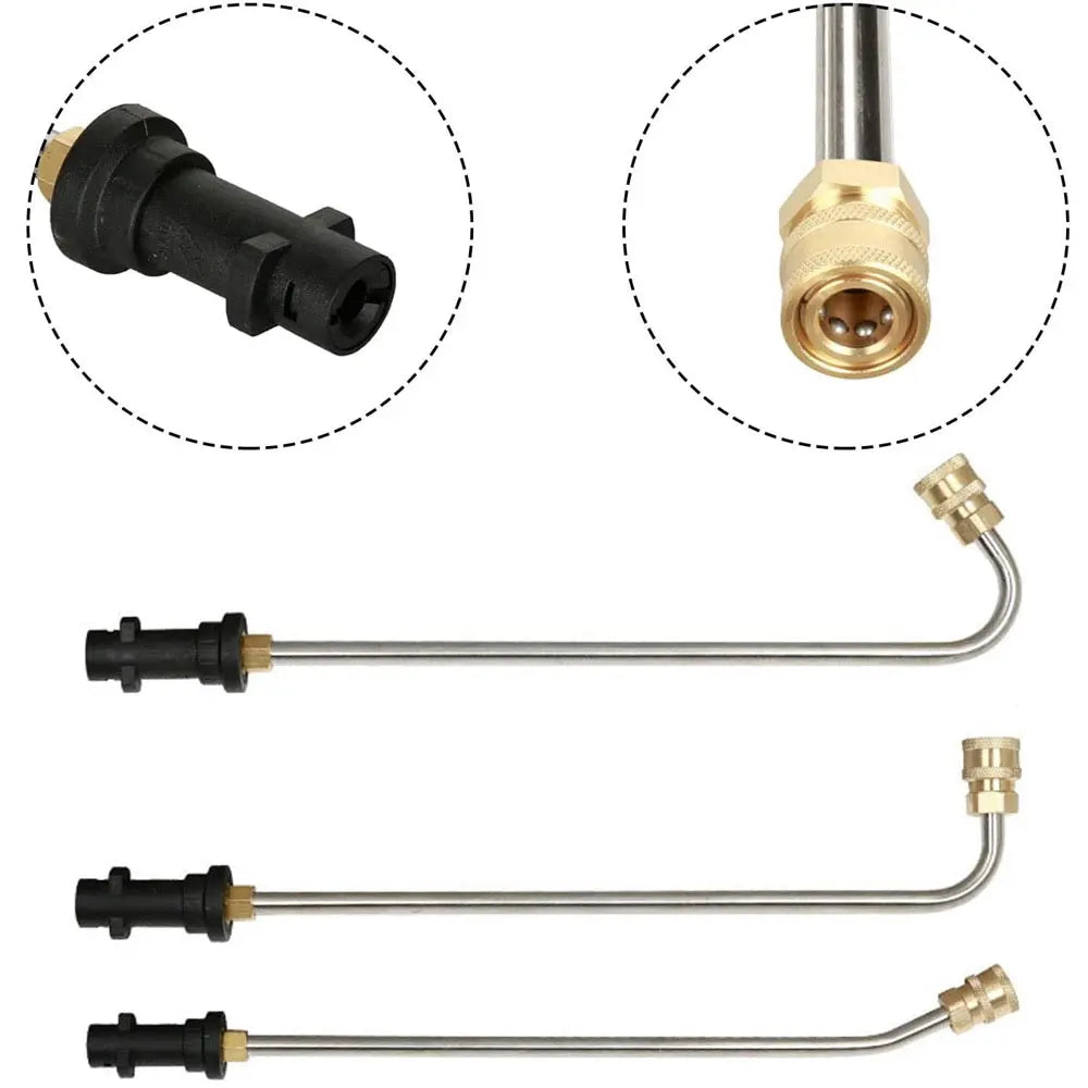 ROUE Angled Spray Lance, Under Chassis Wash Lance Compatible With Karcher K2 K3 K4 K5 K6 K7 Pressure Washer, Gutter Cleaning Kit