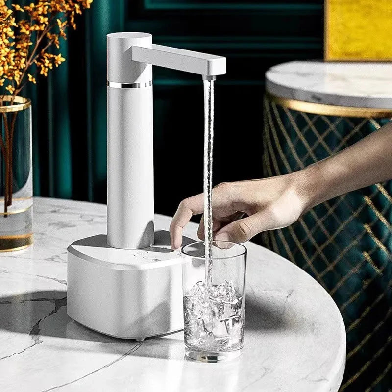 Adjustable Auto Electric Water Pump Dispenser with Foldable Base USB Charging for 5 Gallon Bottles