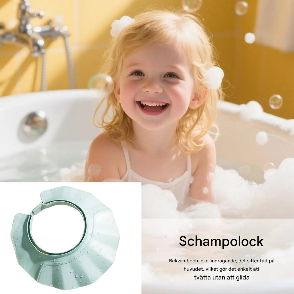 Baby Hair Washing Hat, Baby Adjustable Shower Cap, Bath Visor For Toddler, Splash-Proof Adjustable Shampoo Shower Protection Hat