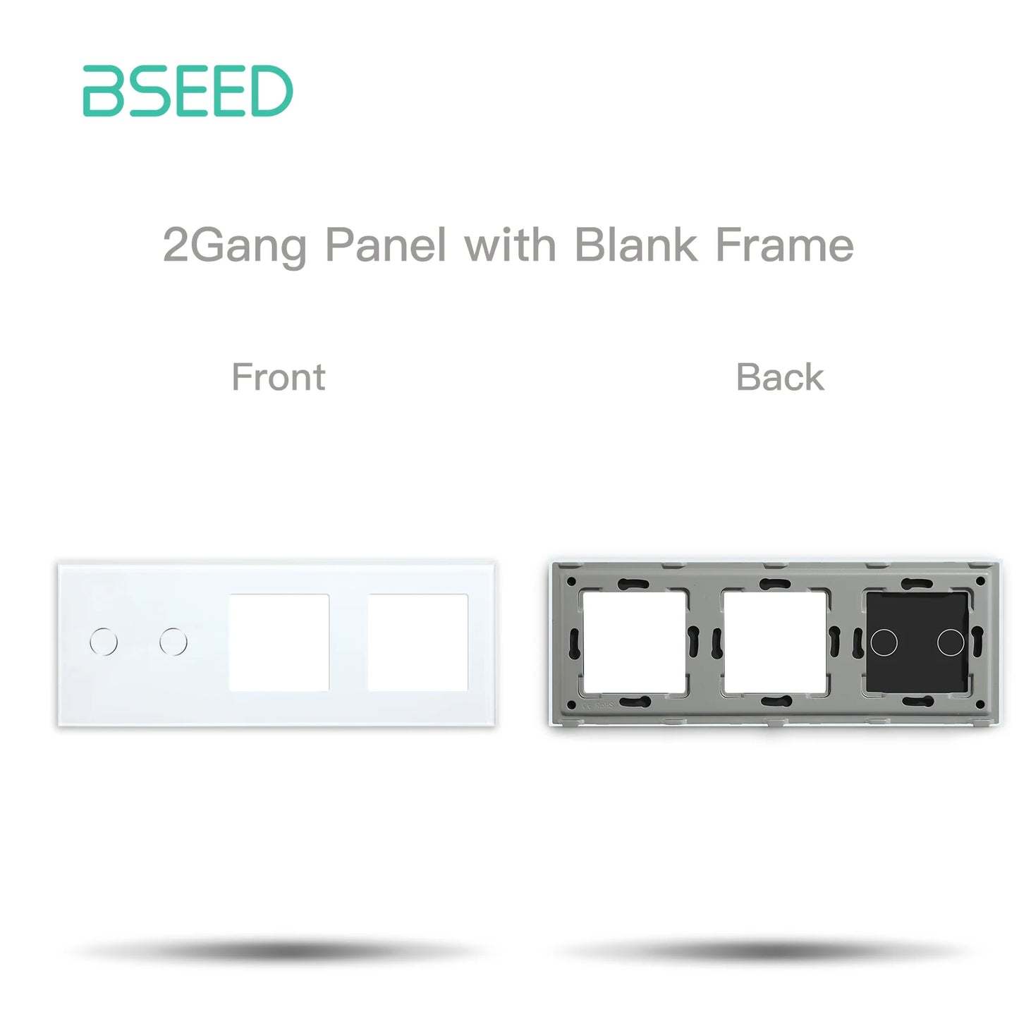 BSEED 1/2Gang Touch Light Dimmer Switch Function Base 1/2Way EU Socket Type-c USB Part Wall Glass Panels DIY Free Combination