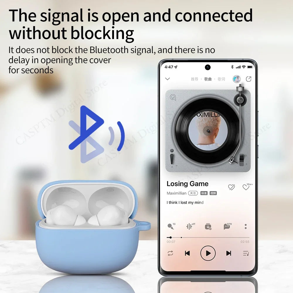 For Xiaomi Redmi Buds 6 Pro Case Earphone Protective Cover Silicone Protective Cases Redmi Buds 6 Pro Charging Capa Coque Funda