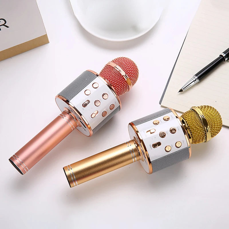Karaoke Wireless Microphone Mic For Cell Mobile Phone Do Singing Bluetooth Condenser Mikrofon Blutooth Smartphone Micro DJ Audio