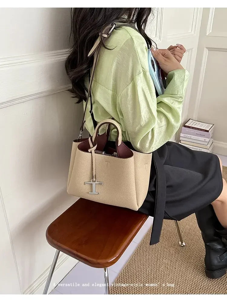 Unique Classic Elegant Diaper Bag: Luxury Crossbody Handbag For Women With Vintage Leather Look And Large Capacity Messenger