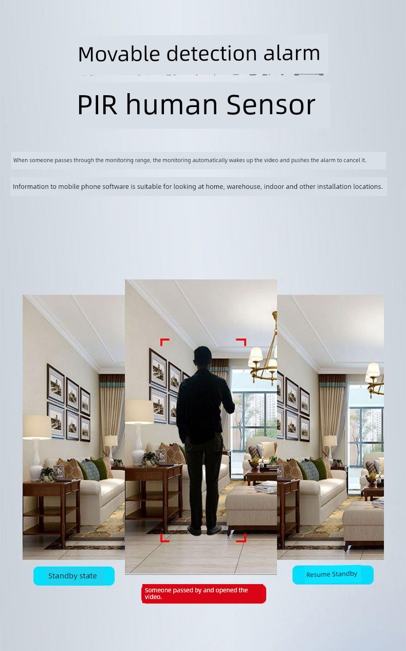 Wireless Surveillance Camera For Home WiFi Remote Outdoor HD Night Vision Door Punch-Free 1319