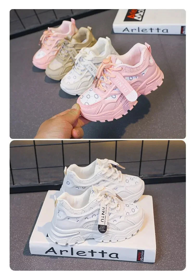 Children's Casual Shoes 2023 Spring Style Net Breathable Non-slip Running Shoes For Boys And Girls Comfortable Outdoor Footwear