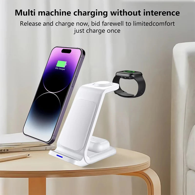 Multifunction Universal 3in1 Wireless Charger Magnetic Wireless Charger Stand Portable Station for iPhone Series for Airpods