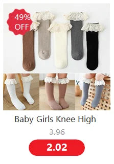 1 Pairs Kids Knee High Socks Baby Girls Boys Bow Long Sock Soft Cotton Mesh Breathable Children Hollow Out Socken For 0-7 Years