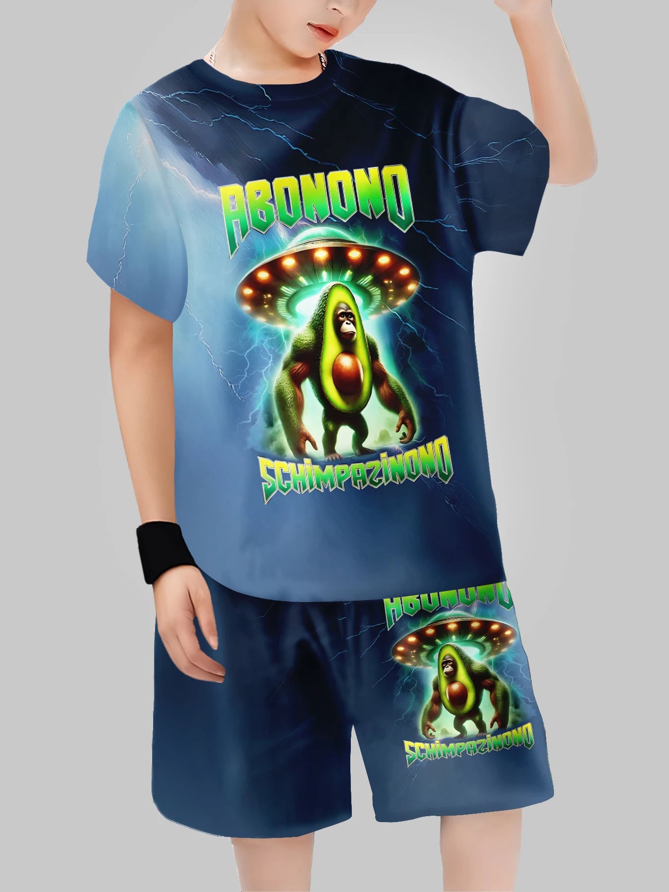 Fashion AI Games TungTungTung Sahur Design T-shirt+Shorts Summer Clothing Set Sports Suit T-Shirt & Pants Baby Outfits