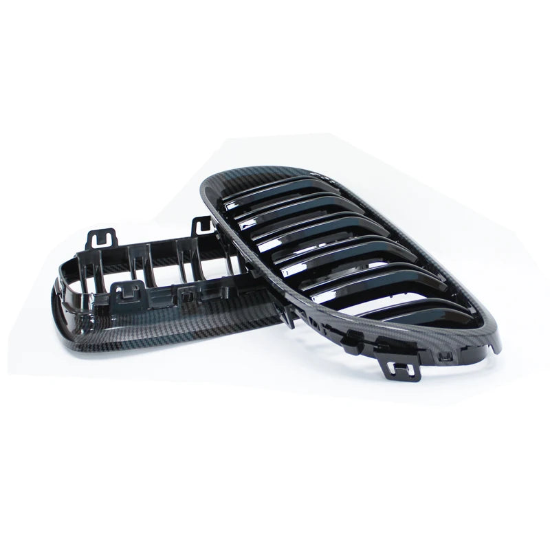 For BMW 3-Series E92 E93 M3 Coupe LCI 2010-2013 2Pcs Car Style Black Front Kidney Double Slat Grill Grille