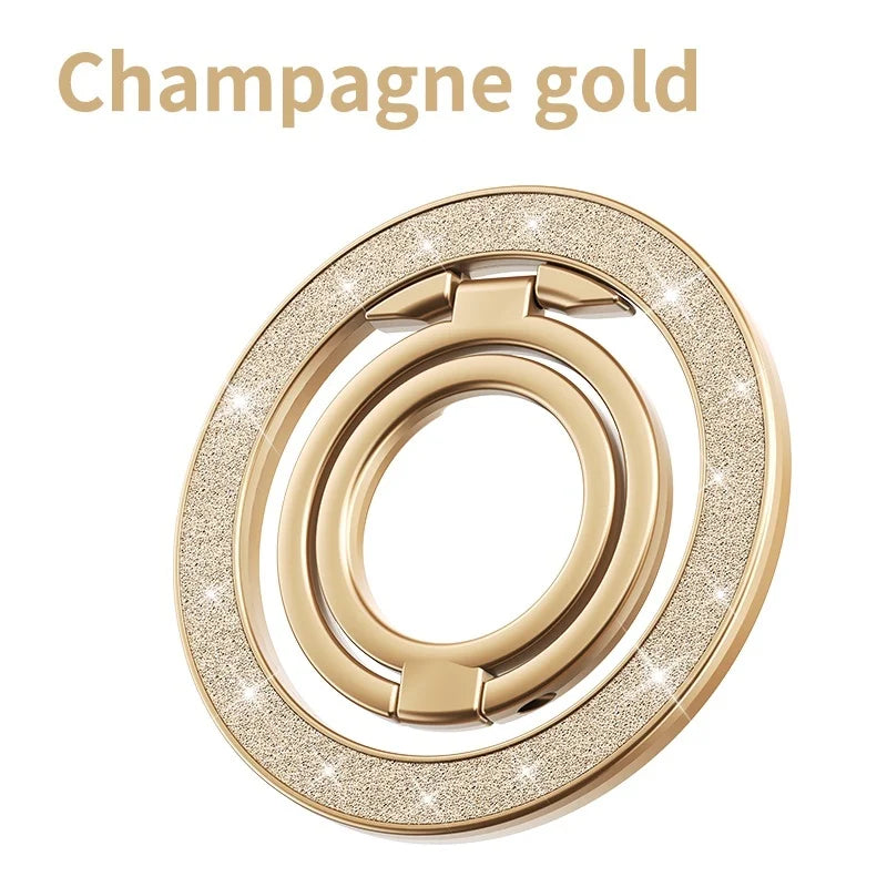 Luxurious and dazzling Mobile Phone Strong Magnetic Holder for Double-sided Magnet Stand Portable Folding Ring Bracket