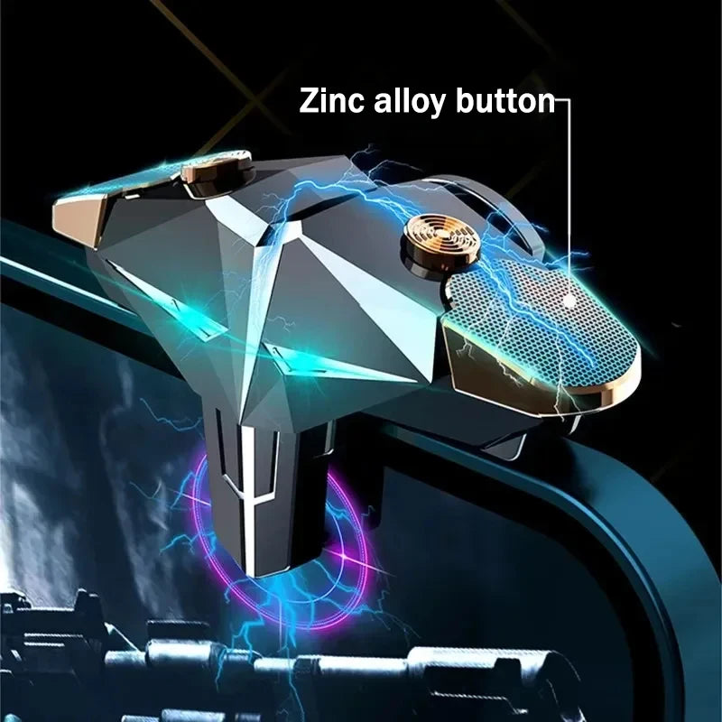 G10 Mobile Phone Game Trigger 4 Fingers Aim Shooting Free Fire L1 R1 Gamepad Joystick Controller for IOS Android E-sports Button