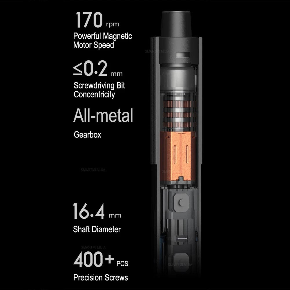 XIAOMI MIJIA Electric Precision Screwdriver With 24 S2 Steel Bits,2 Torque Setting,400+ Screws Per Charge,For Smart Home Repair