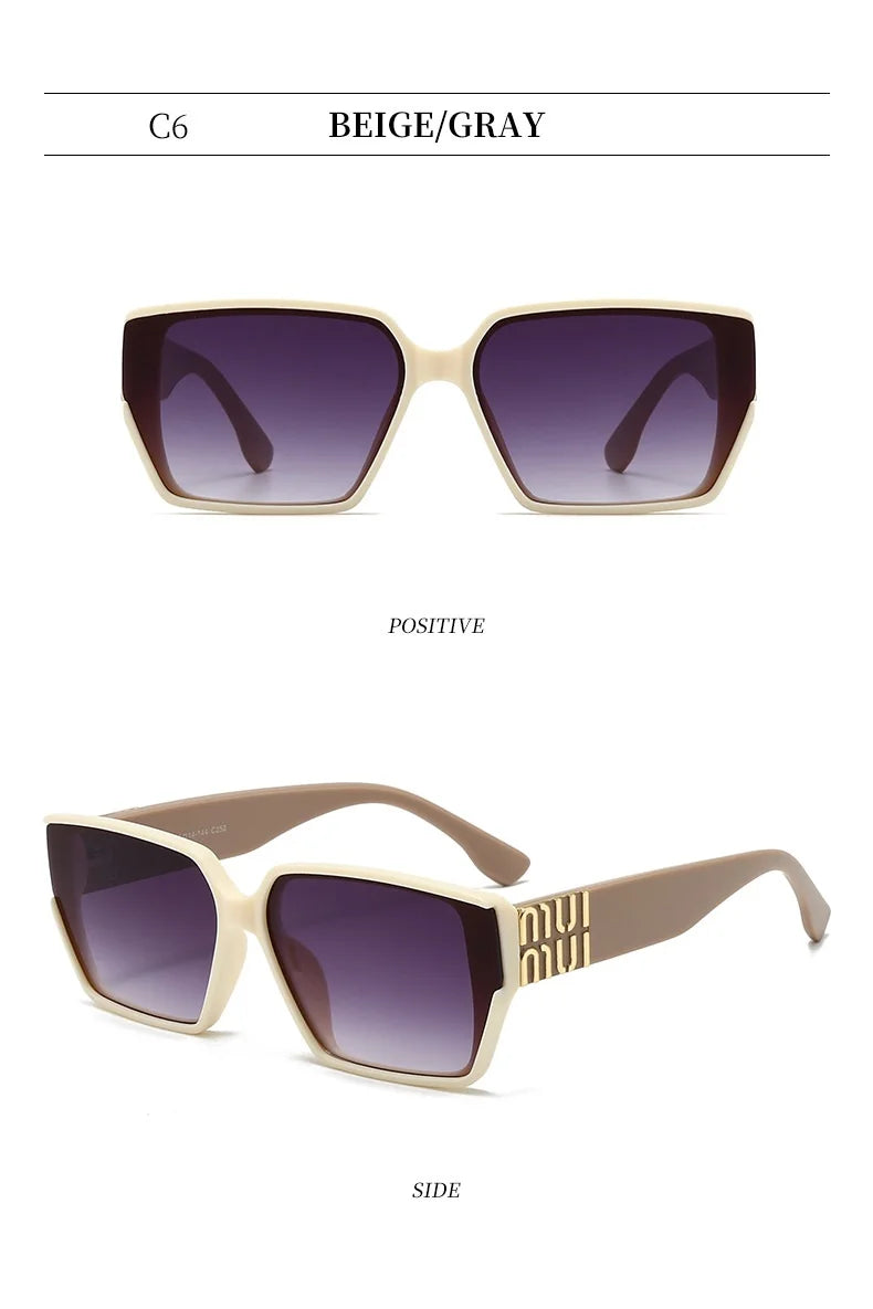 Fashion MM Designer Sunglasses for Women and Men Stylish Square Luxury Glasses Unisex Trend Vintage Shades UV400