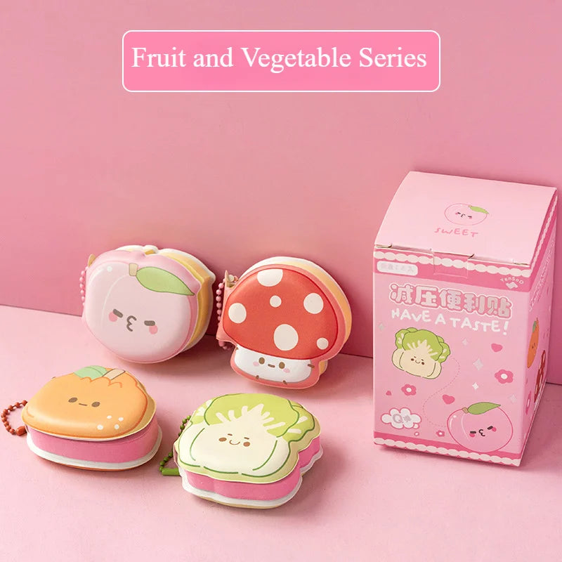 4Pcs New Stress  Mini Creative Relief Sticky Notes Modeling Book Students Portable Office Memo Can Be Pasted Note Pads