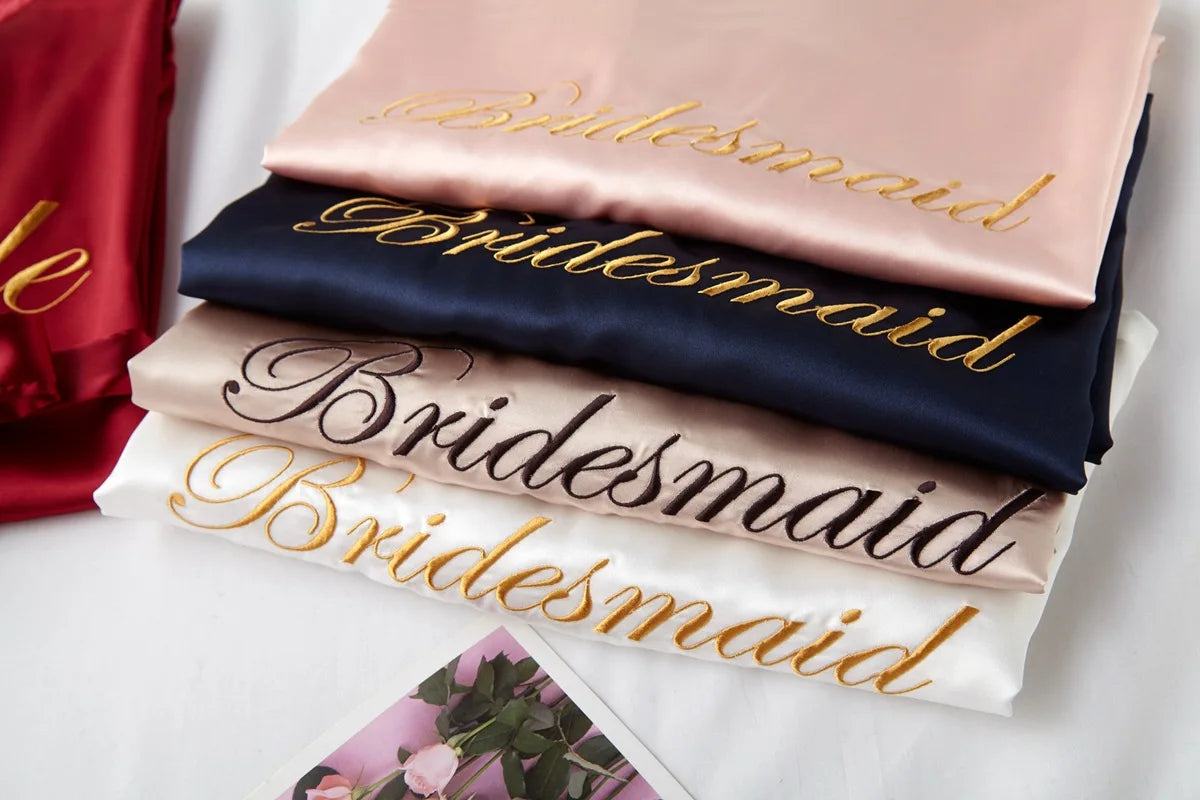 Summer Lace Sleepwear Bride&Bridemaid Wedding Robe Gown Solid Embroidery Kimono Bathrobe Women Casual Home Night Dress M L Xl