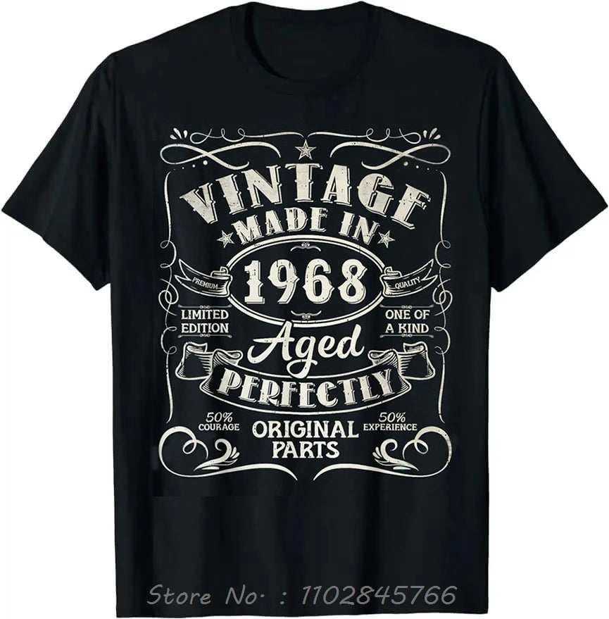 Legends Born In 1968 Oversized T-shirt Bday Men's Clothing On Demand Cotton Tshirt Ropa Hombre Fashion Fitness T Shirt Tops