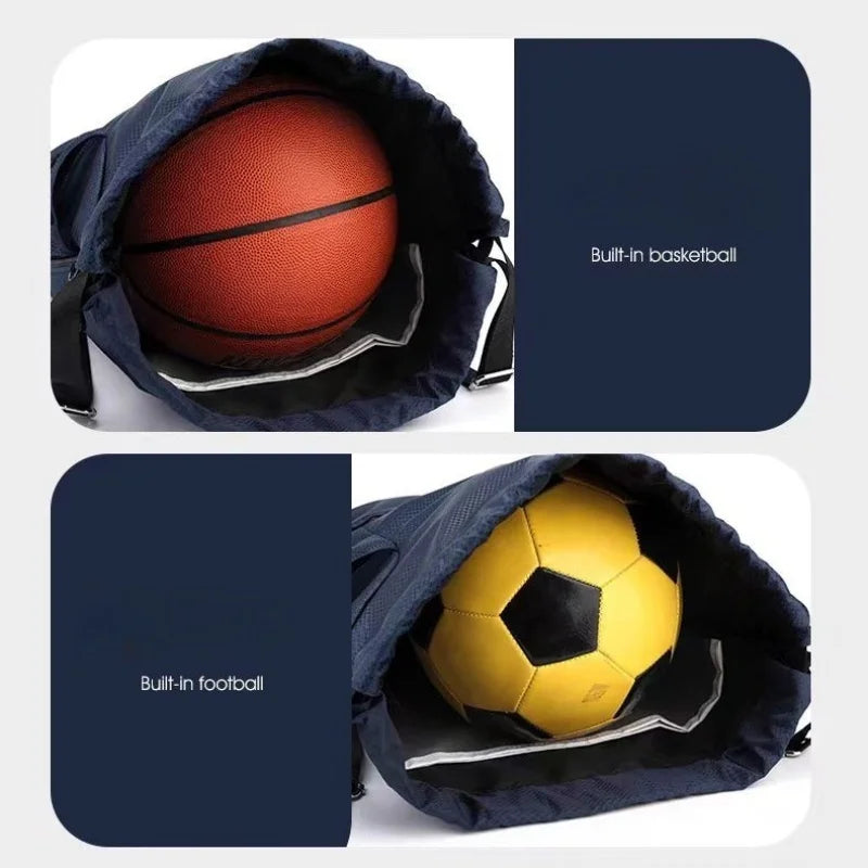 New Gym Bag Fitness Backpack Women Men Basketball Backpack Outdoor Soccer Football Storage Bags Training Drawstring Sports Bag