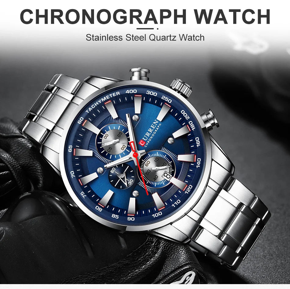 New Watches for Men Top Luxury Brand CURREN Quartz Men’s Watch Sport Waterproof Wrist Watches Chronograph Date Relogio Masculino