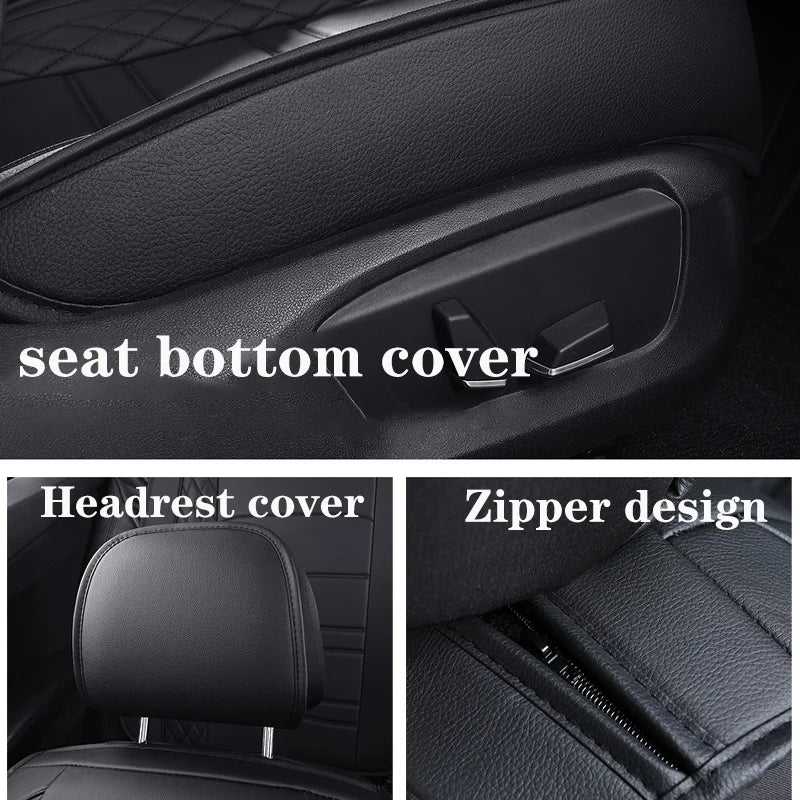 Car Seat Cover For Peugeot 207 206 2008 308 407 307 Sw Cc 205 107 208 Universal Waterproof Leather Auto Accessories