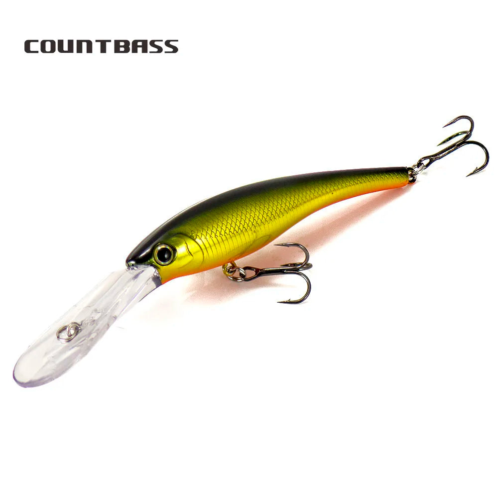 COUNTBASS Crankbaits Hard Plastic Fishingg Wobblers Shad Minnow Bass Pike Perch  Angler's Lure 90mm 13g