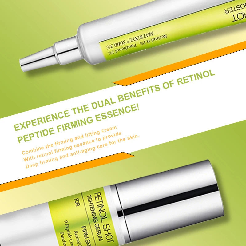Korean Vita A Retinol Shot Tighten Booster Serum & Eye cream Lifting Anti-Aging Pore Shrink Dark Circles Repair Skin Care Set