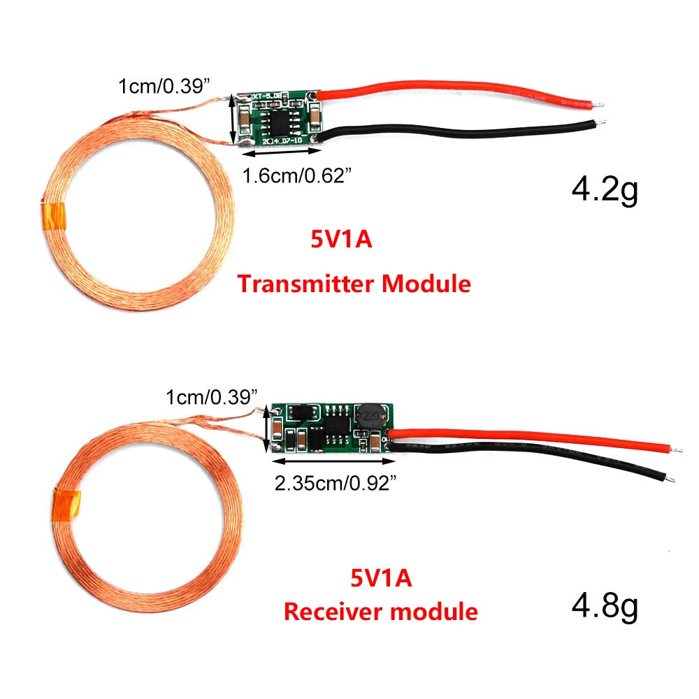 5V 1A/5V2A Wireless Power Supply Module Wireless Charger Module Transmitter Receiver Terminal Circuit Board Module for DIY Phone
