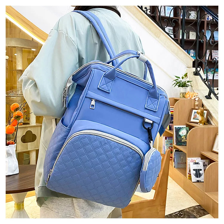 Diaper Bag Backpack Baby Essentials Travel Tote Multifunction Waterproof with Changing Station Pad Stroller Straps Big for Mommy