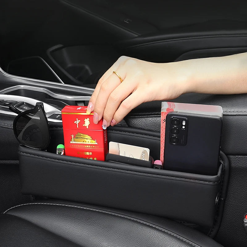 For Mazda BT50 BT-50 MX-5 RF Car Seat Gap Storage Box Key Card Phone Reserved Charging Cable Hole Sundries Organizer Accessories