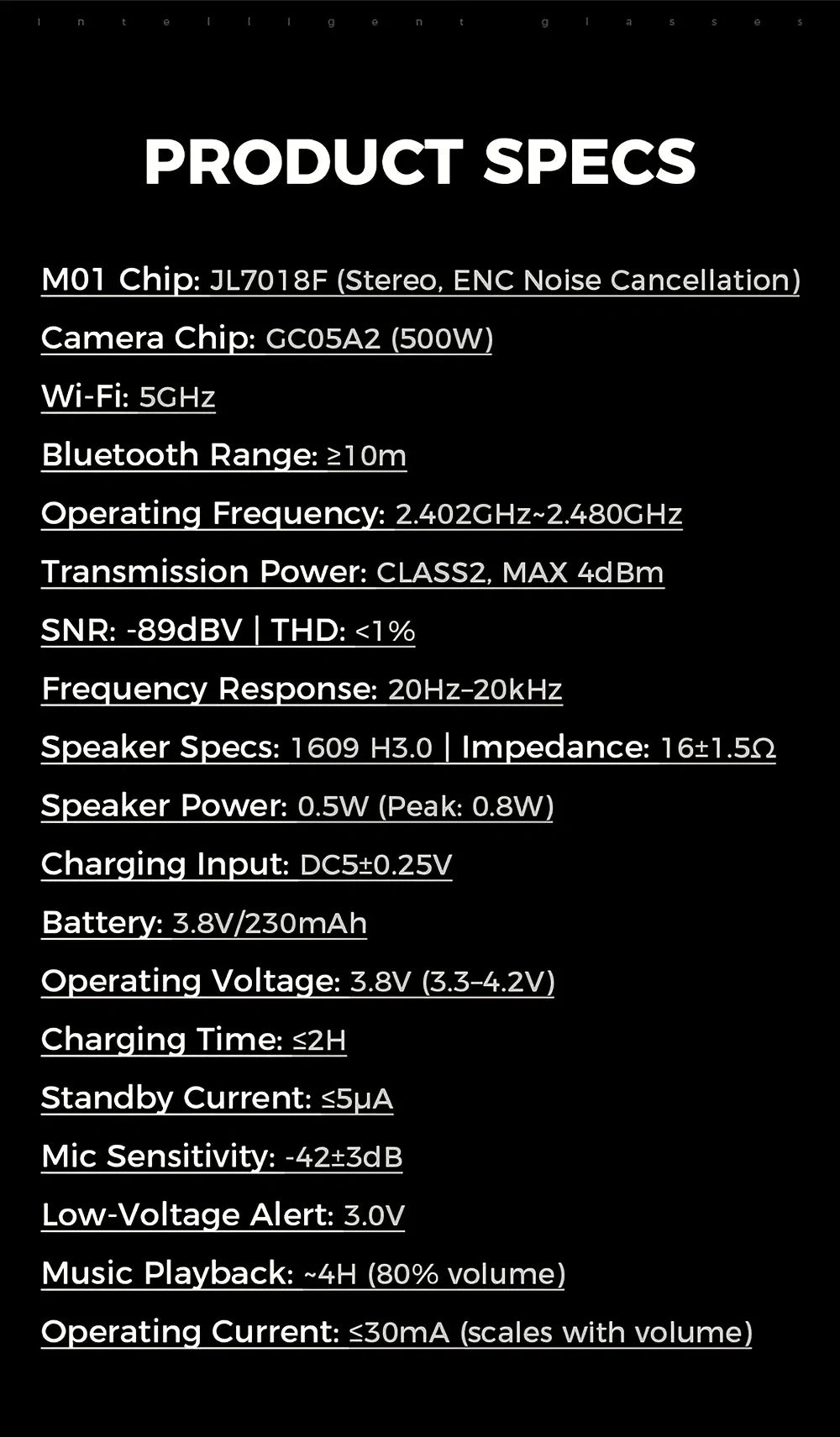 AI Smart Glasses Built-in HD Camera Glasses Bluetooth Wireless Audio Intelligent Glasses Anti-glare Anti-blue connected glasses