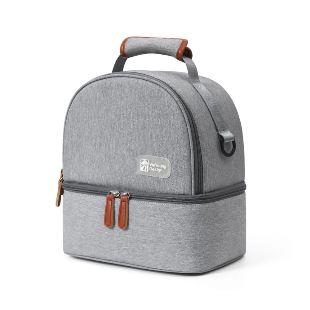 Multifunctional Maternity Backpack Double Layer Lightweight Breastmilk Cooler Bag Large Capacity Portable Lunch Bag Women Kid