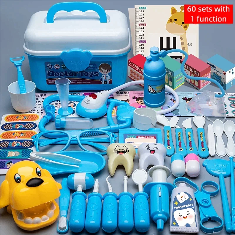 WizKidz Doctor Nurse Role Play Set Medical Tools With Stethoscope & Injectors In A Pretend Play Trolley Box Ideal Gift for Kids