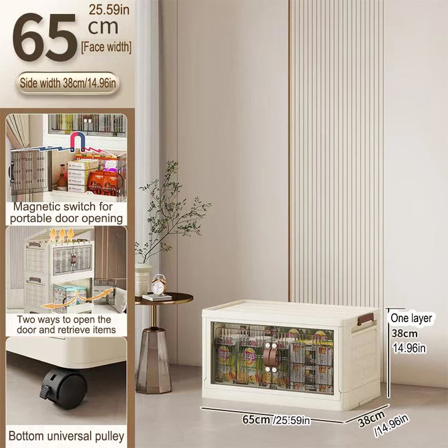Large Capacity Folding Storage Cabinet - Dustproof Wardrobe Closet Organizer Easy Install