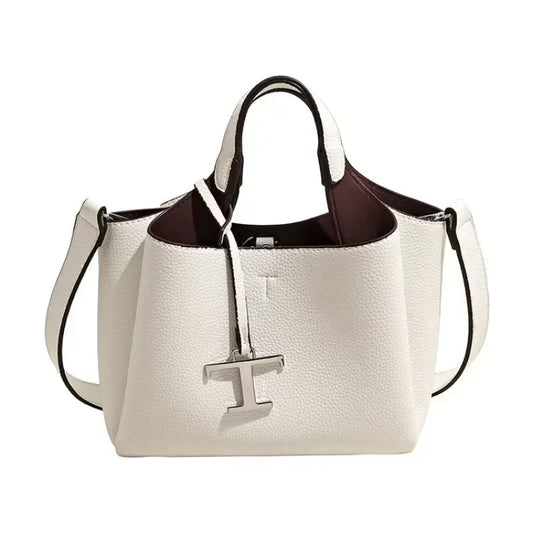 Unique High-End Leather Diaper Bag: Elegant Crossbody Messenger Bag For Women With Vintage Designer Look And Large Capacity