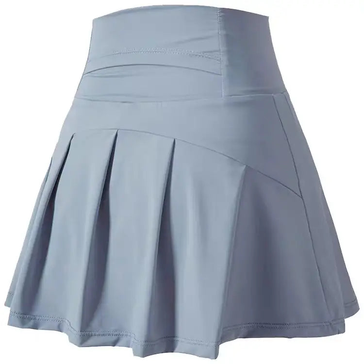Women High Waist A-Line Skort with Built-in Shorts Cooling Quick-Dry Anti-Exposure Summer Athletic Skirt Yoga Gym Running