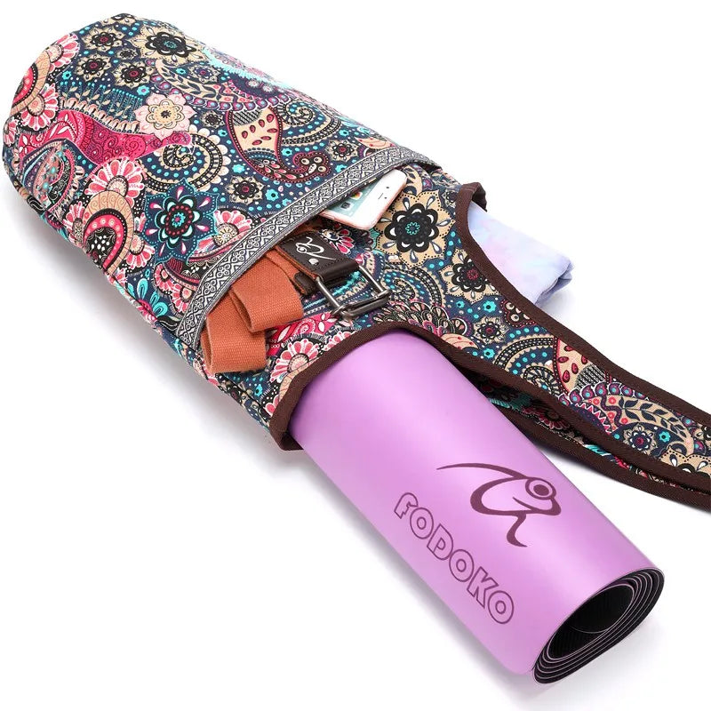 Yoga Mat Bag Women Gym Bag Tote Fitness Sports Large Capacity Travel Shoulder Bag Zipper Storage Bags Winter Ladies Wet Dry Pack